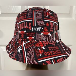 Chicago Bulls NBA Bucket Hat Classic Ultra Game Black / Red Retro ONE SIZE NEW